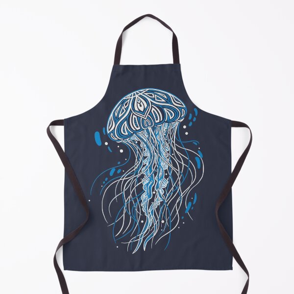Item preview, Intricate Blue Jellyfish Mandala Art - Nautical Sea Creature Ocean Theme Design designed and sold by seven things shop.