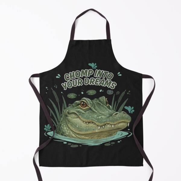 Item preview, Chomp Into Your Dreams – Cute Crocodile Motivation Art designed and sold by LittleLoopArt.
