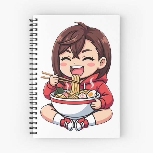 Item preview, Momo Ayase Dandadan Chibi Ramen Kawaii Foodie Mood designed and sold by mildaclairmo.