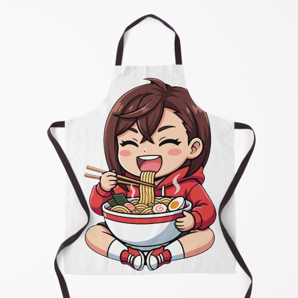Item preview, Momo Ayase Dandadan Chibi Ramen Kawaii Foodie Mood designed and sold by mildaclairmo.