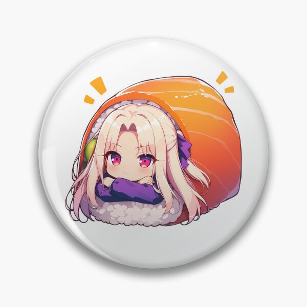Item preview, Illyasviel Von Einzbern Wrapped In Sushi Fate Stay Night Anime Kawaii Chibi designed and sold by CarlosBender.