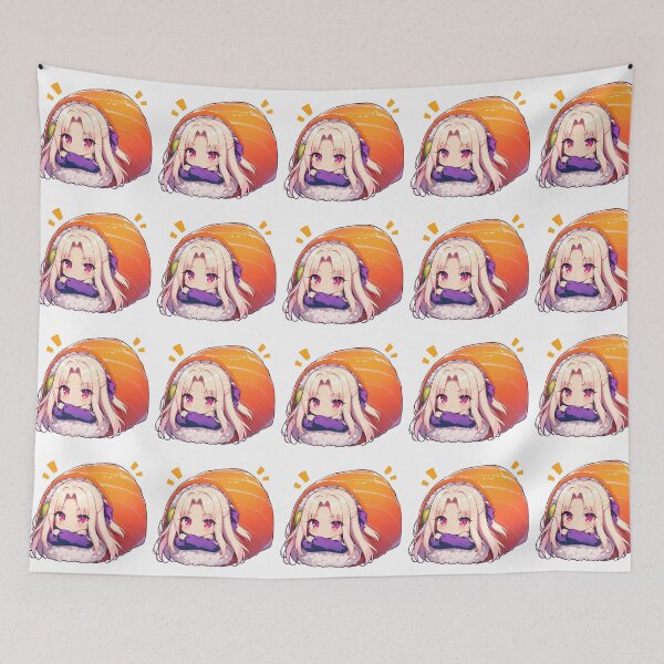 Item preview, Illyasviel Von Einzbern Wrapped In Sushi Fate Stay Night Anime Kawaii Chibi designed and sold by CarlosBender.