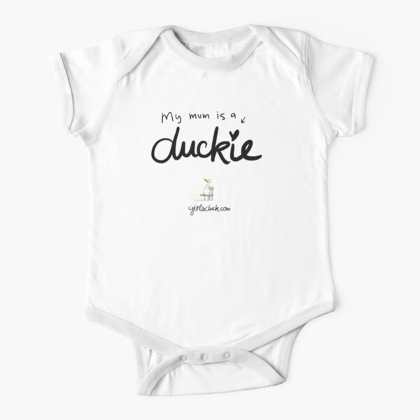 My mum is a duckie Short Sleeve Baby One-Piece