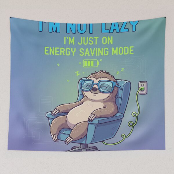 Item preview, Energy Saving Mode Sloth print designed and sold by ArtLote.