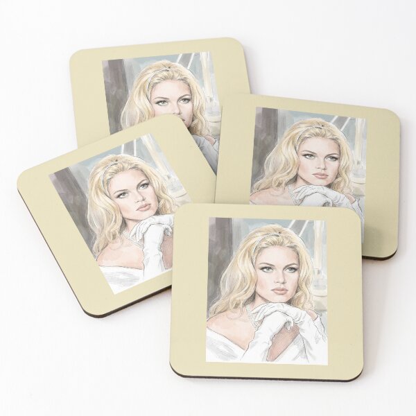 Item preview, Pearl Beauty - Vintage Glamour Watercolor Portrait designed and sold by SammyMorry.