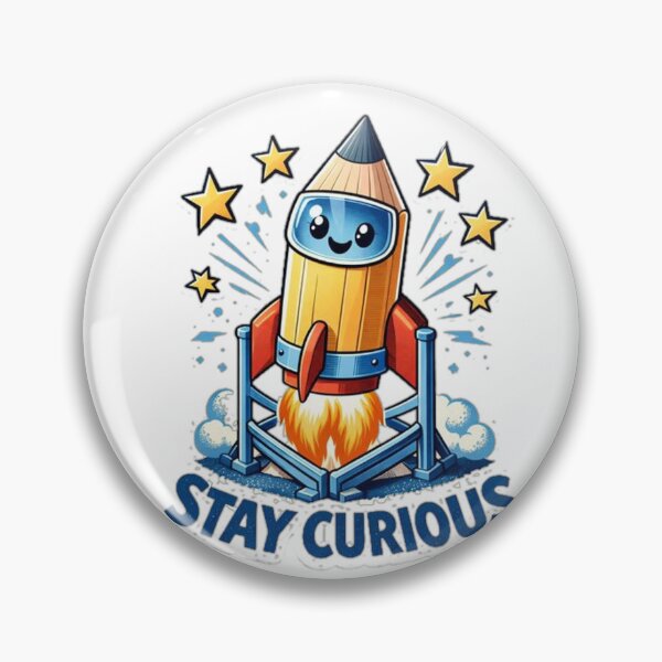 Item preview, Stay Curious Pencil Rocket designed and sold by the-dovlat.