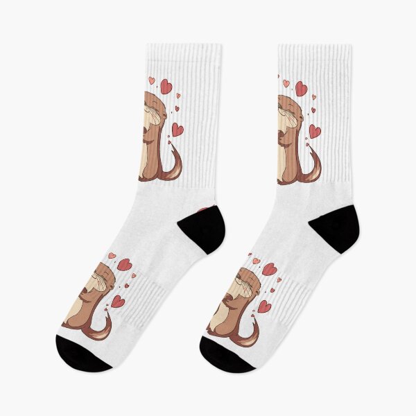 Item preview, Cute Otters Hugging Seamless Pattern - Romantic Valentine's Day Design designed and sold by LYAN-STORE.