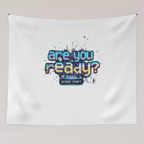 Item preview, ARE YOU READY? Retro Gamer Hype Start Screen designed and sold by RetroRascalStudio.