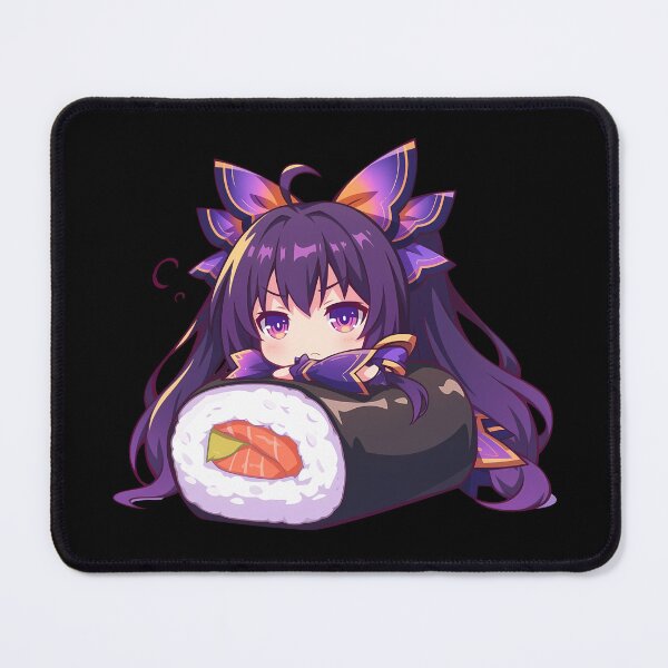 Item preview, Tohka Yatogami Cuddling Sushi Roll Date A Live Anime Kawaii Chibi designed and sold by CarlosBender.