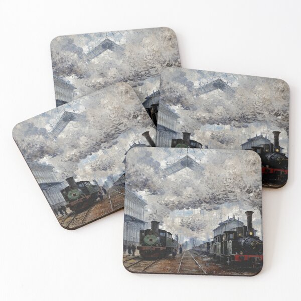 Item preview, Arrival of the Normandy Train - A Vibrant Impression of Industrial Advancement  designed and sold by artdesignsnow.