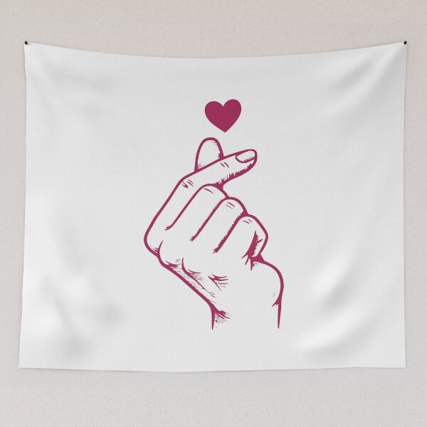 Item preview, Kpop Korean Finger Heart Love Cute Korean Music designed and sold by LuminOrb.
