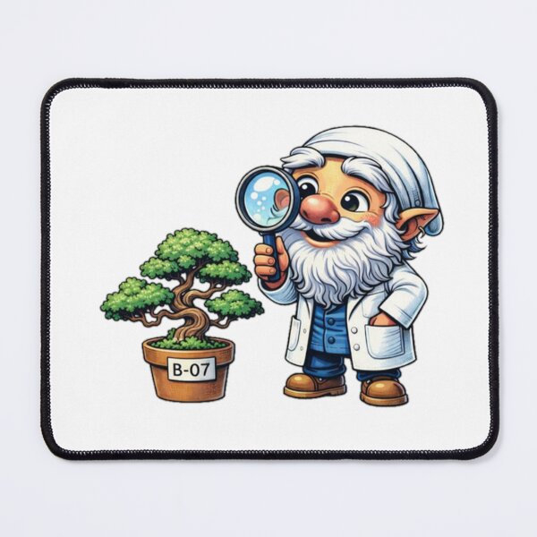 Item preview, Scientist Gnome Watching Bonsai designed and sold by the-dovlat.