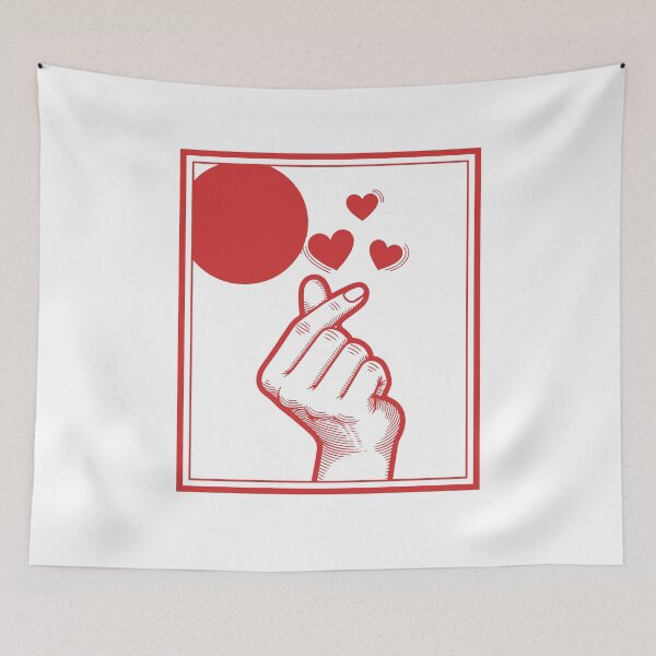 Item preview, Kpop Korean Music Cute Finger Heart Love Korea Pop designed and sold by LuminOrb.