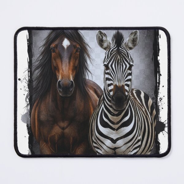 Item preview, Stand Tall Run Wild – Horse and Zebra Inspirational Art designed and sold by LittleLoopArt.