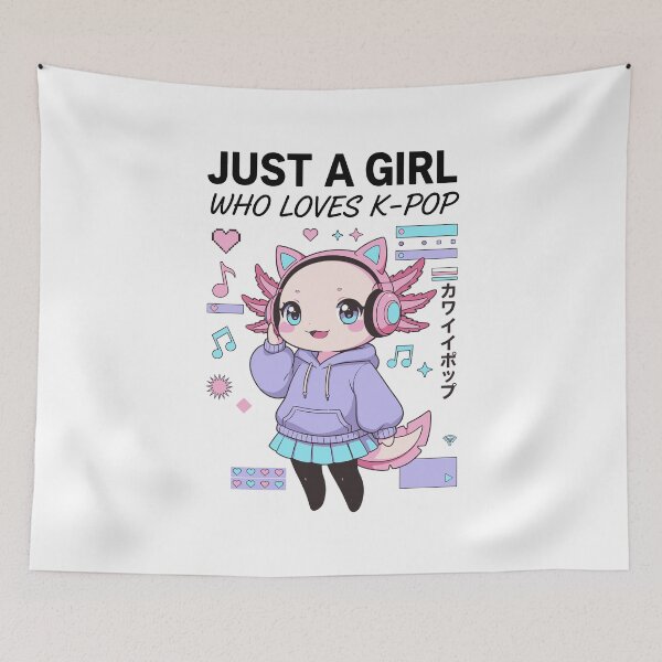 Item preview, Just A Girl Who Loves K-Pop Korean Music Anime designed and sold by LuminOrb.