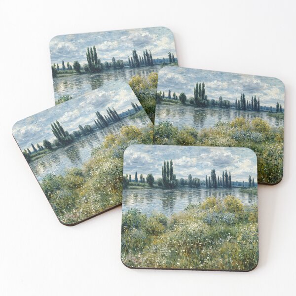 Item preview, Banks of the Seine at Vétheuil - A Serene Impression of Riverside Beauty  designed and sold by artdesignsnow.