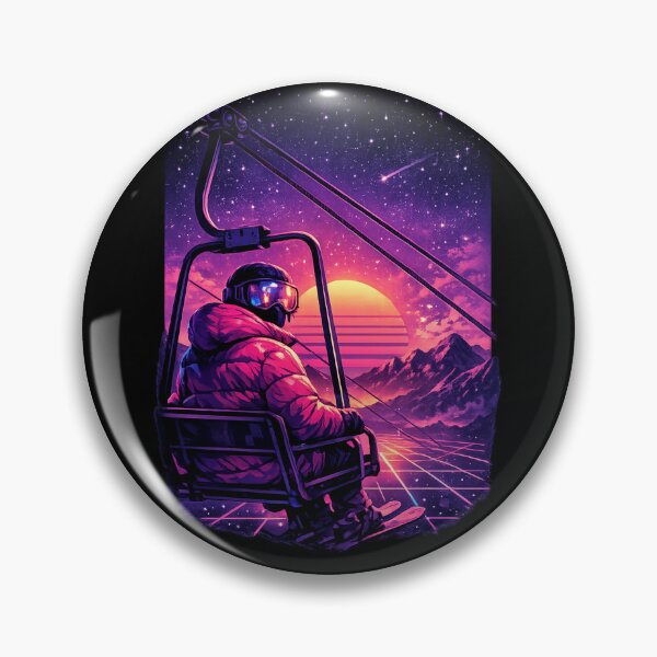 Item preview, Apres Ski Culture Retro Synthwave Neon Ski Lift designed and sold by avinigav.