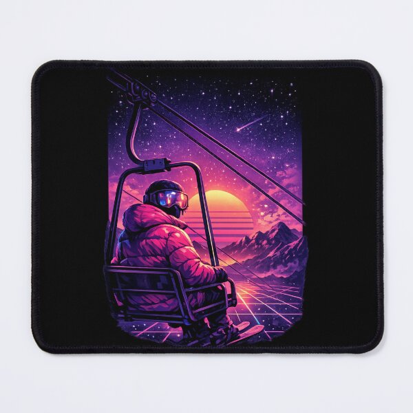 Item preview, Apres Ski Culture Retro Synthwave Neon Ski Lift designed and sold by avinigav.