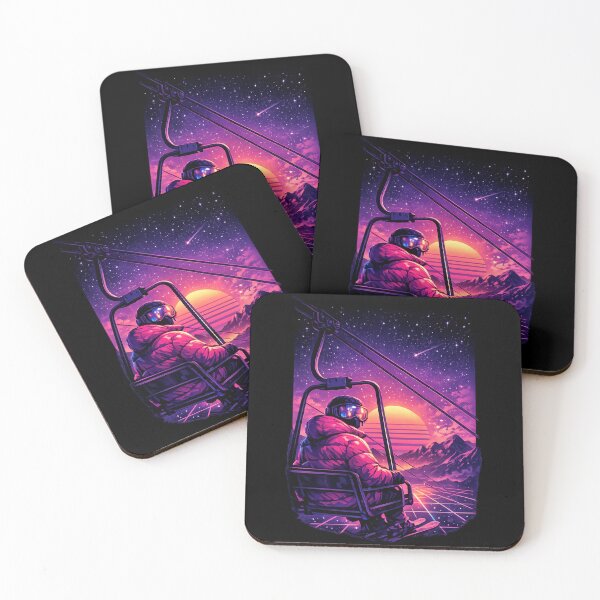 Item preview, Apres Ski Culture Retro Synthwave Neon Ski Lift designed and sold by avinigav.