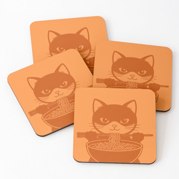 Item preview, Cat Ramen Chopsticks Illustration  designed and sold by Thaca.