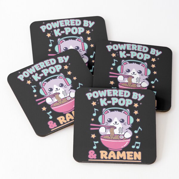 Item preview, Powered By K-Pop And Ramen Cute Kpop Korean Music designed and sold by LuminOrb.
