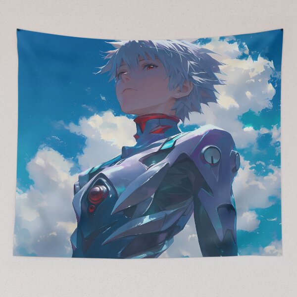 Item preview, Kaworu Nagisa Neon Genesis Evangelion Anime Calm Sci Fi Sky designed and sold by CarlosBender.