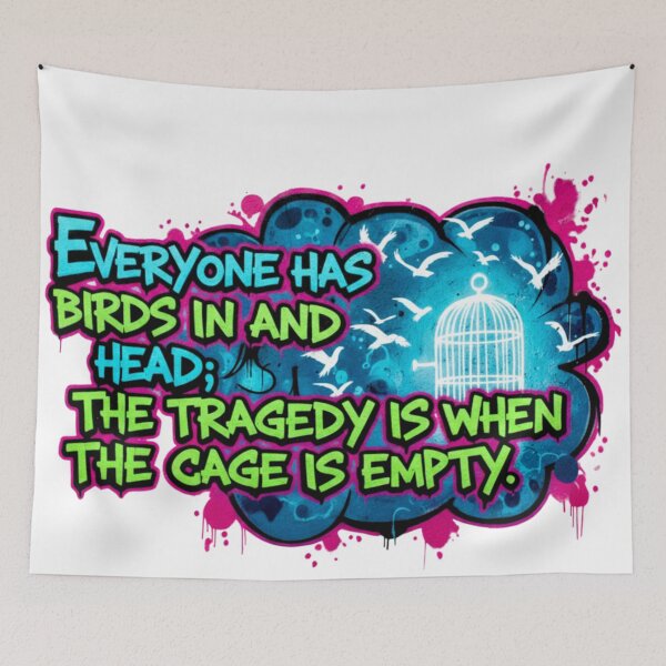 Item preview, Birds in the Head Graffiti Qu designed and sold by ArtLote.