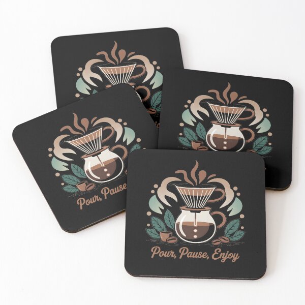 Item preview, Slow Coffee Ritual – Pour Pause Enjoy Minimalist Coffee Lover T-Shirt designed and sold by ImaginedSpace7.