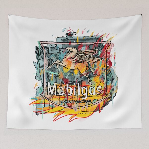 Item preview, Mobilgas – Retro Pop Engine Power designed and sold by Matalobos /  Retro Art & Classic Machines.
