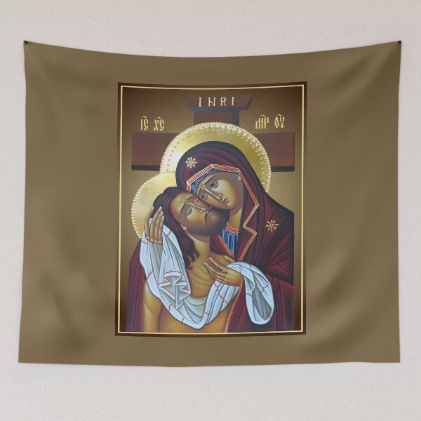 Item preview, icon of the Theotokos The Lamentation of Christ , Pietà , Pity, Icon Do not cry for me mother designed and sold by orthodox-icon.