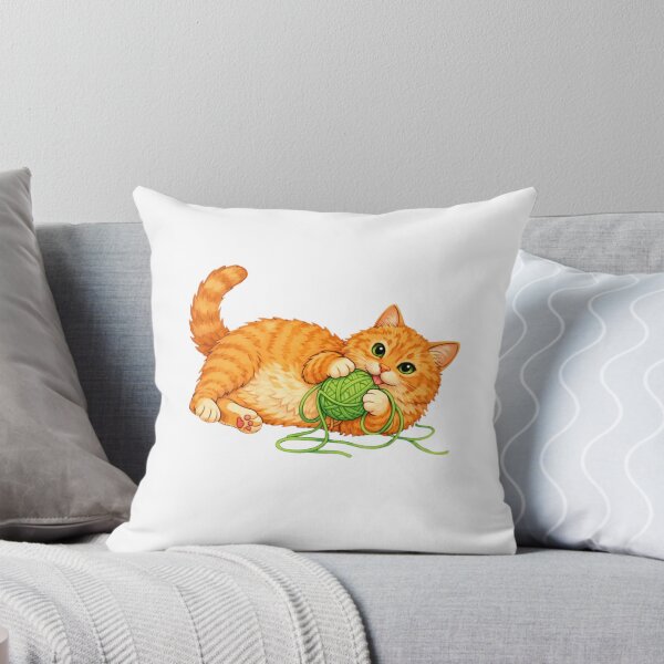 Item preview, Kitten playing with ball of yarn designed and sold by Megdesigns26.