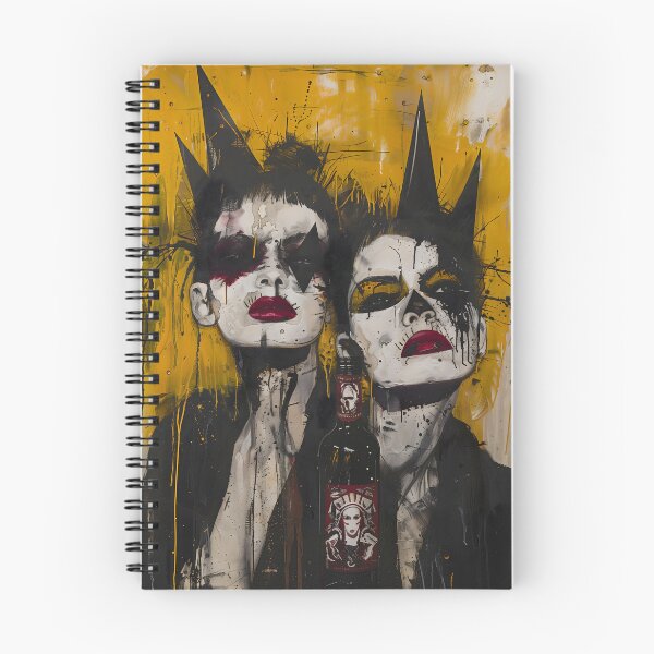 Artikelvorschau, Twin Noir – Dark Expressionist Portrait in Yellow entworfen und verkauft von Unruly_Brilliance.
