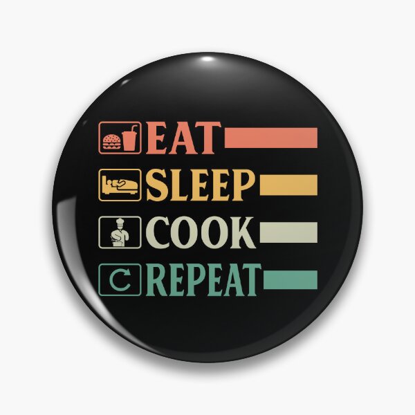 Item preview, Funny Chef Head Chef Baker Chef Eat Sleep Cook Repeat designed and sold by farhanhafeez.