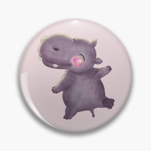 Item preview, Wee Hippo - Cute Watercolor designed and sold by LittleCloudShop.