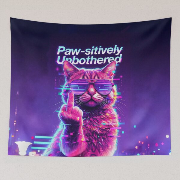 Item preview, Retro Synthwave Cat Cyberpunk Vaporwave designed and sold by blockshop.