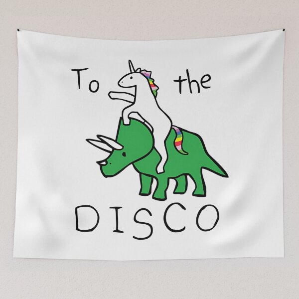 Item preview, To The Disco (Unicorn Riding Triceratops) designed and sold by Brotherconk.