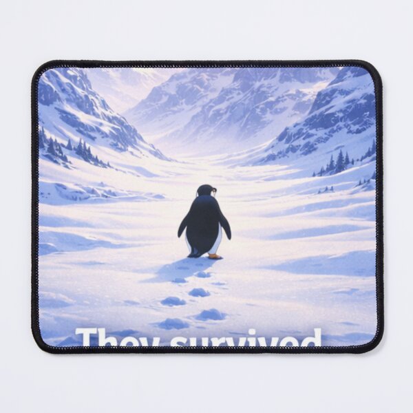 Item preview, They Survived, But He Lived | Nihilist Penguin Meme | Existential Antarctic Penguin designed and sold by boldstuffshop.