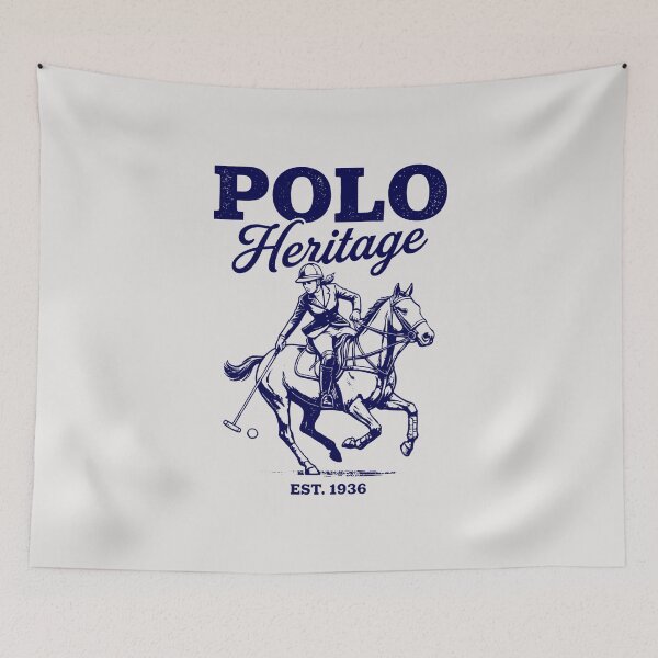 Item preview, Vintage Polo Heritage EST 1936 - Equestrian Sports Art designed and sold by SplashTastic.