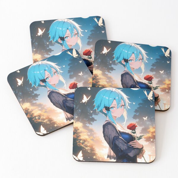 Item preview, Sinon Sword Art Online Beach Sunset Ocean Waves Wink designed and sold by CarlosBender.