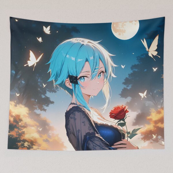 Item preview, Sinon Sword Art Online Beach Sunset Ocean Waves Wink designed and sold by CarlosBender.