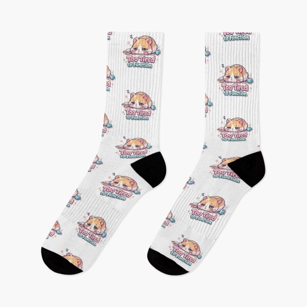 Item preview, Too Tired to Function – Cute Sleepy Hamster Aesthetic Kawaii Sticker designed and sold by Doodlynx.
