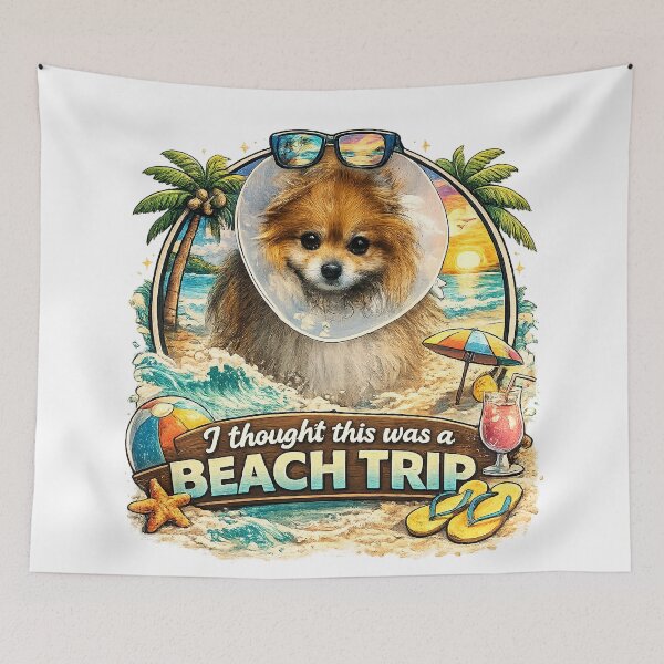 Item preview, Upset Pomeranian Vet Trip designed and sold by StrayaDesign.
