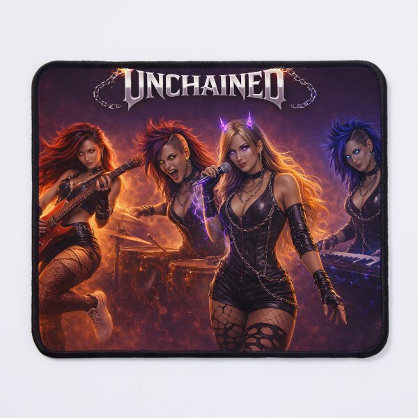 Item preview, Unchained – Metal-Inspired Female Rock Illustration designed and sold by lydoartgalaxy.