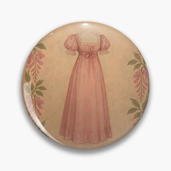 Item preview, Regency Silhouette in Wisteria Pink – Botanical Frame on Vintage Paper designed and sold by EmeraldeaArt.