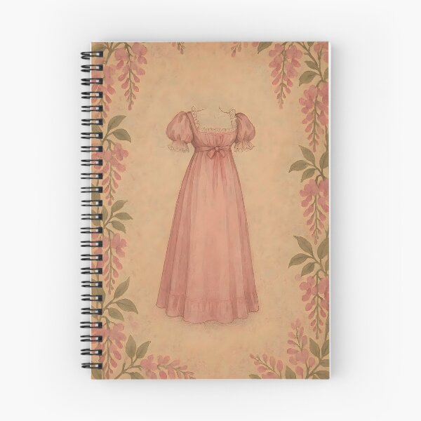 Item preview, Regency Silhouette in Wisteria Pink – Botanical Frame on Vintage Paper designed and sold by EmeraldeaArt.