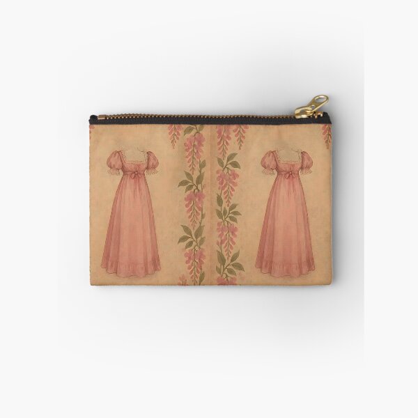 Item preview, Regency Silhouette in Wisteria Pink – Botanical Frame on Vintage Paper designed and sold by EmeraldeaArt.