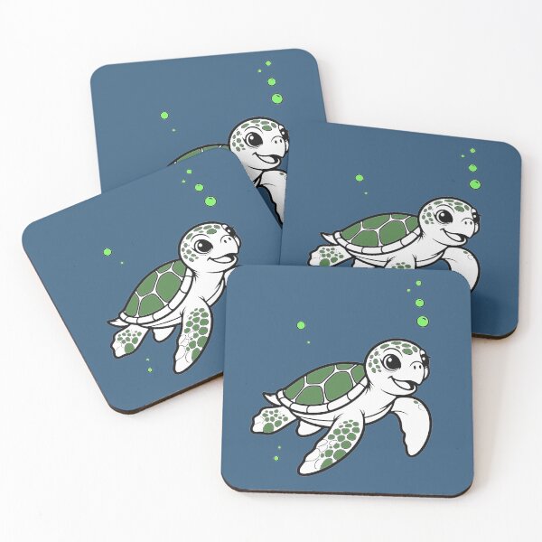 Item preview, Sea Turtle Under the Ocean - Desaturated Blue Color Ocean designed and sold by Beachy.