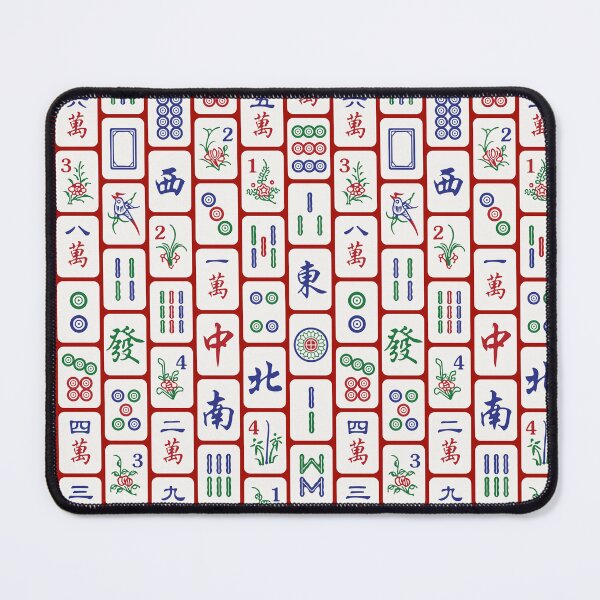 Item preview, Traditional Mahjong Tiles In Neat Pattern Red Background Version 1 designed and sold by teeworthy.