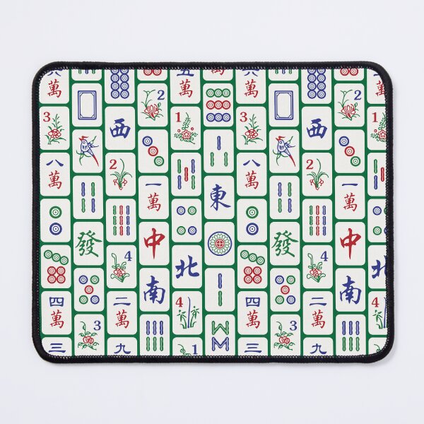 Item preview, Traditional Mahjong Tiles In Neat Pattern Green Background Version 1 designed and sold by teeworthy.