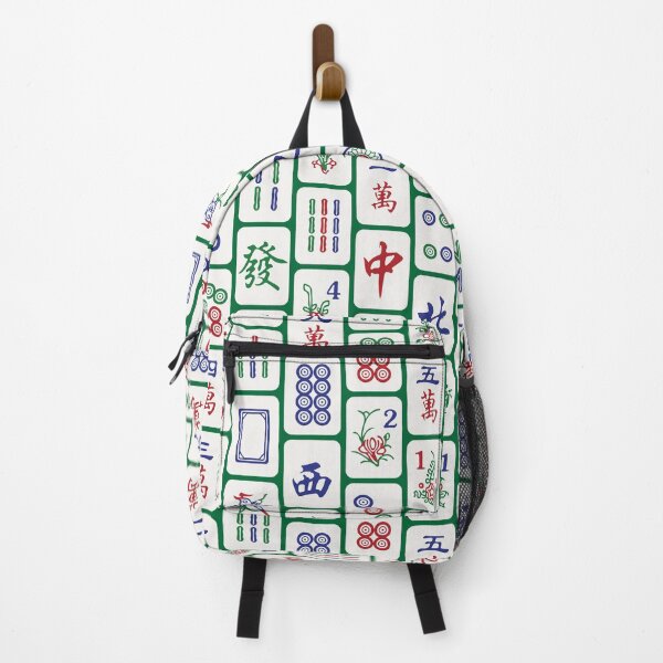 Item preview, Traditional Mahjong Tiles In Neat Pattern Green Background Version 1 designed and sold by teeworthy.